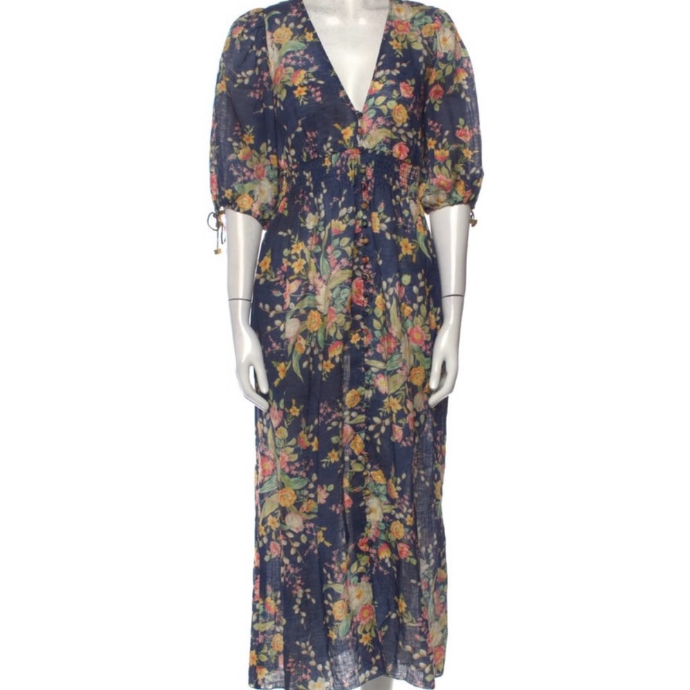 Zimmermann Navy Floral Maxi Dress
